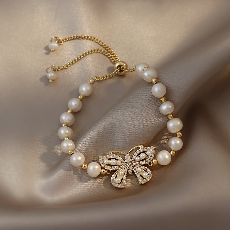 Pearl Bracelet Real Gold Plating Fashion Bracelet